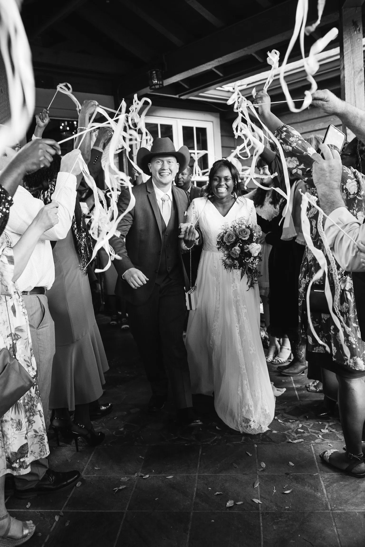 Intimate wedding moment at a Blush & Bash planned celebration in NC